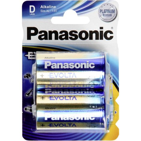 Panasonic Evolta LR20EGE - Pila 2 x D - Alcalina