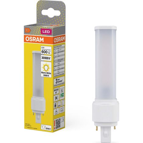 Filiyano-Ampoule LED OSRAM Dulux D EM & AC 6W 830 G24D-1