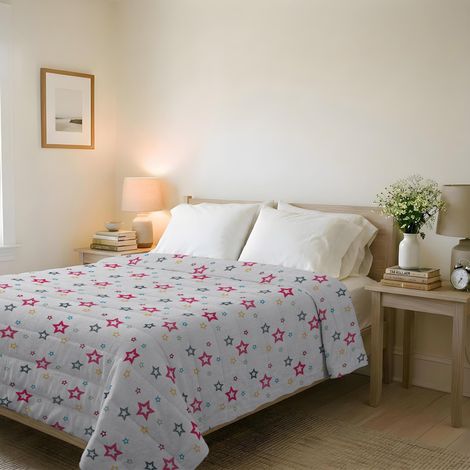 Couvre-lit matelassé d’été en Microfibre Douce imprimée – Couette Printemps-été mi-Saison – Double 250x240 cm (1/5)