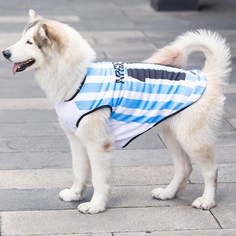 Gilets d'été respirants pour animaux de compagnie, thème Coupe du Monde, pour chiens et chats de toutes tailles- 5XL- Bleu marine 7 France (1/3)