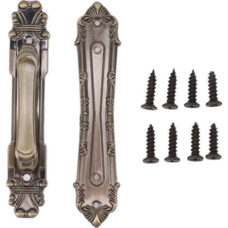 Poignée de Porte Coulissante en Bronze de Style Vintage Exquis pour Armoires, Placards, Tiroirs, Armoires, Commodes (1/5)