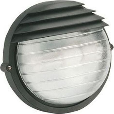 Lampada Applique Tonda Piccola Colore Nero per Esterno Linea Palpebra Sovil