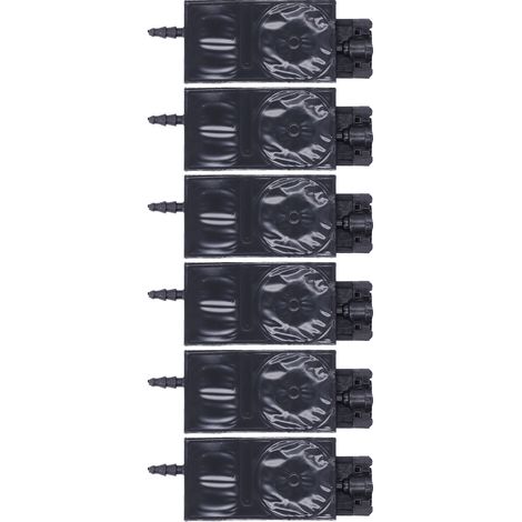 Lot de 6 amortisseurs d'encre à solvant pour têtes d'impression jet d'encre à solvant, rectangulaires, en PP, de rechange pour imprimante XP600, noir (1/5)