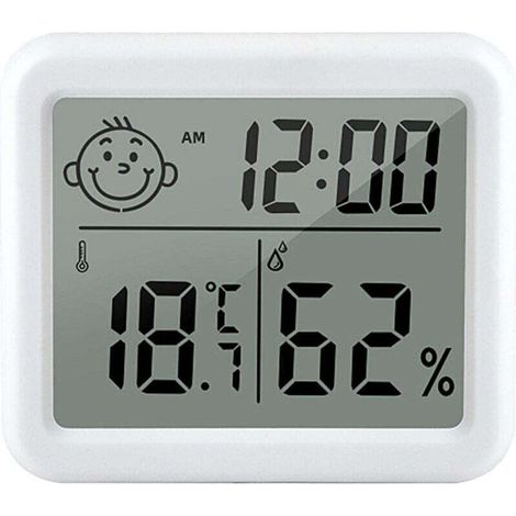 Thermomètre hygromètre numérique d'intérieur avec écran LCD et fonction mémoire (1/4)