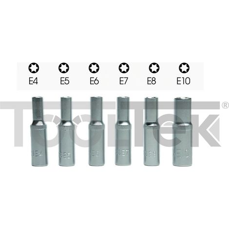 SET CHIAVI A BUSSOLA LUNGHE 7pz TORX ATTACCO 1/4" (1/3)