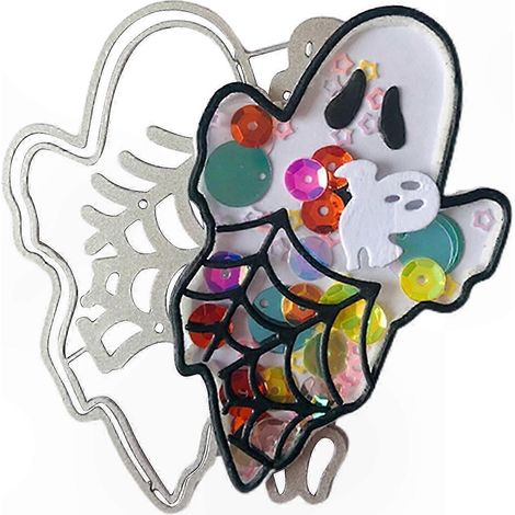 Découpoirs métalliques Halloween Toile d'araignée Fantôme pour Cartes de Vœux, Fournitures de Bricolage Créatif, Projets Artistiques Artisanaux, Anniversaire (1/5)