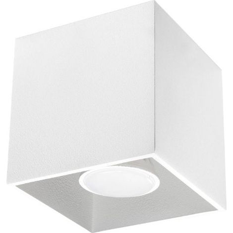 Plafonnier Carré pour Ampoule GU10 - Blanc - SILUMEN (1/5)