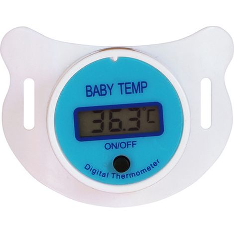 Thermomètre Tétine Numérique LCD Haute Précision pour Bébés Enfants Bleu (1/5)