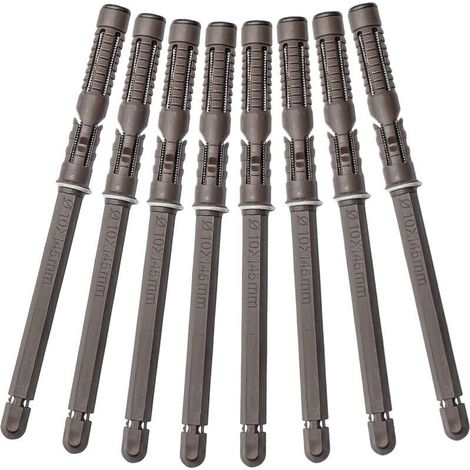 Supports Flottants - 8 Pièces - Acier Trempé - Pour Étagères Murales - Charge Max 40 Kg - 10 x 145 mm (1/4)
