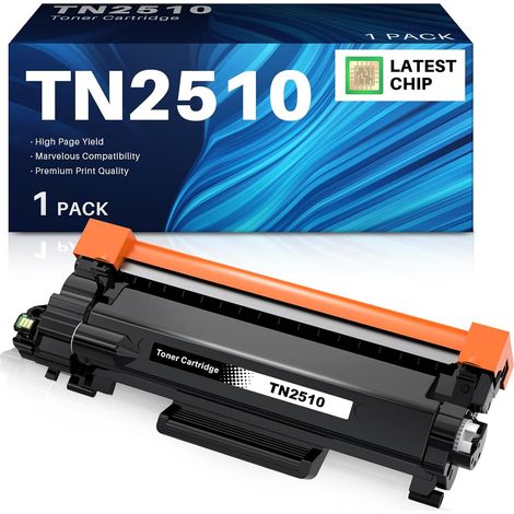 TN-2510 Toner Compatible pour Brother TN2510 Toner TN2510XL pour Brother MFC-L2835DW HL-L2445DW HL-L2400DW DCP-2665DW DCP-L2660DW MFC-L2860DW MFC-L2800DW Imprimante(1 Noir) (1/5)