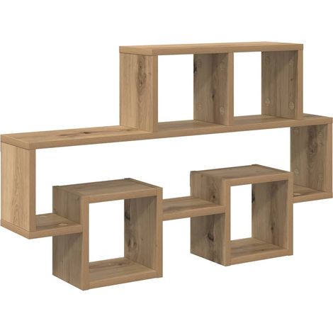 Étagère de rangement murale - Bibliothèque chêne artisanal 82 x 15 x 51 cm (1/5)