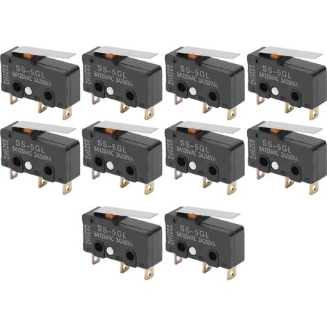 10 Fin de Course pour Imprimante 3D, Interrupteurs Miniatures Compatibles RAMPS 1.4, Accessoires ENDSTOP SS‑5GL (1/5)