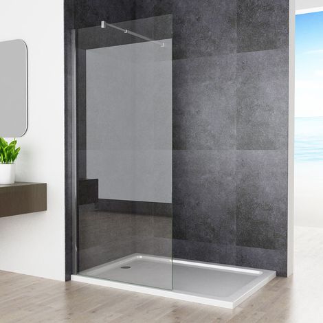 Walk in Dusche Duschabtrennung 120 x 200cm Duschwand Seitenwand Duschtrennwand Klarglas 10mm NANO ESG Glas (1/5)