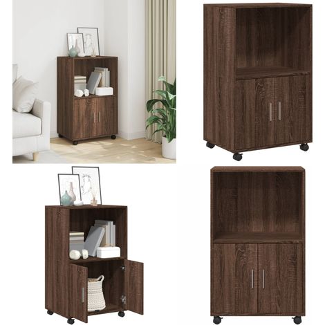 vidaXL Rollschrank Braun Eichen-Optik 55x40x91 cm Holzwerkstoff (1/5)