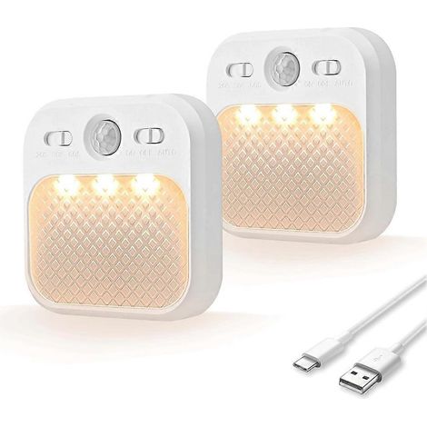 Intelligente Infrarot-Personensensor-Lampe für Kleiderschrank, Flur, Treppenhaus, Küche, Schlafzimmer – automatisches Aufladen – Nachtlicht (1/5)