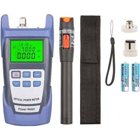 Glasfaser-Werkzeugset mit 10-mW-Lichtwellenleiter-Leistungsmesser, tragbarem stiftförmigem Glasfaser-Tester und roter Glasfaser-Testlampe