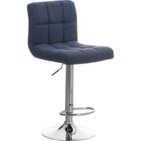 Tabouret de bar Peru revêtement tissu Bleu (1/5)