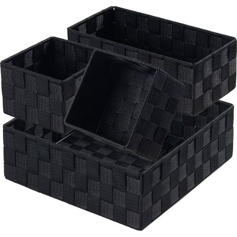 Storage Box - L6904 Black - Large + Medium + 2 Small - Storage Box - L6904 Black - Large + Medium + 2 Small (1/5)