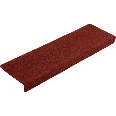 Tapis d'escalier autocollants 20 pcs,Marches d'escalier 65 x 21 x 4 cm Bordure rectangulaire rouge bordeaux CFW734109 (1/5)