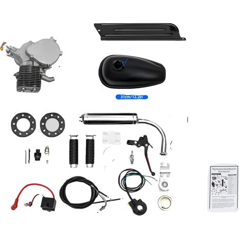 Kit de moteur à essence pour vélo, capacité de 100CC, vitesse maximale de 28mi/h, réservoir de carburant de 0,53gal, conception à un cylindre, installation complète (1/5)