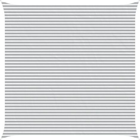 Toldo Vela de Sombra Gris claro y blanco. 6 x 6 m vidaXL
