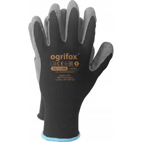 Guanti da lavoro / Neri / Taglia: 7 - S / OX-LATEKSBS7