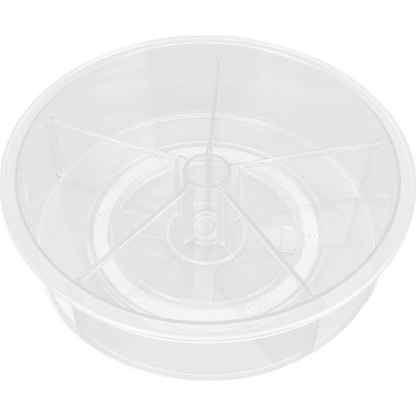 Organisateur de plateau tournant transparent PET rotatif à 360 degrés de grande capacité, large application (1/5)