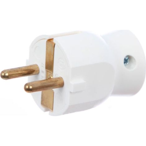 Enchufe macho blanco con toma lateral 050316 de Legrand (1/2)