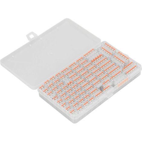 Kit de 75 connecteurs à levier pour câbles à raccordement rapide, assortiment de borniers à insertion rapide, rouge (1/5)