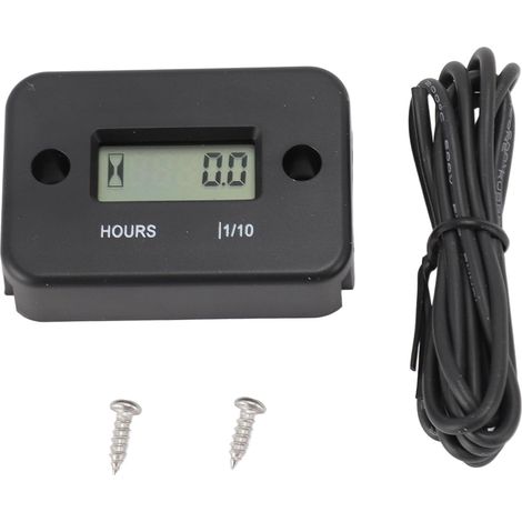 Compteur horaire numérique Écran LCD haute précision Mini tachymètre étanche pour moteur (1/5)