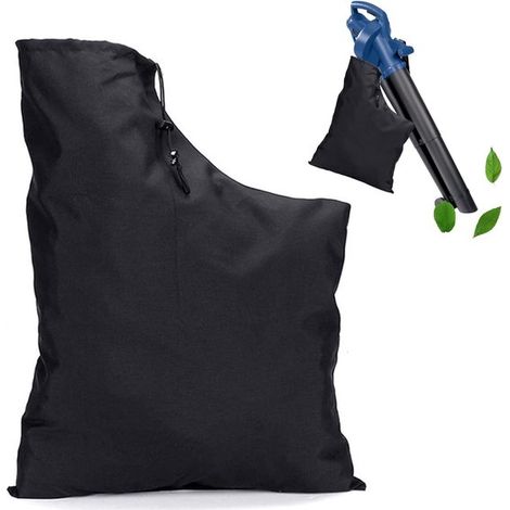 6044cm，Bolsa de almacenamiento para soplador de hojas，Mochila recolectora de hojas，Bolsa recolectora de hojas de jardín de tela Oxford，Negra (1/5)