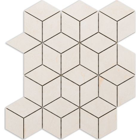Ilcom mosaico in gres su rete per bagno e cucina R9 30.5cm x 26.5cm - Desert glow 3D cubes (1/3)
