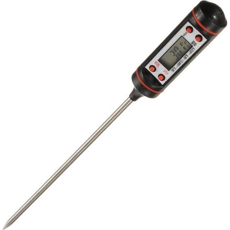 Food Thermometer, Multifunction Digital Kitchen Probe Thermometer for Food, Meat, Stainless Steel Probe for BBQ