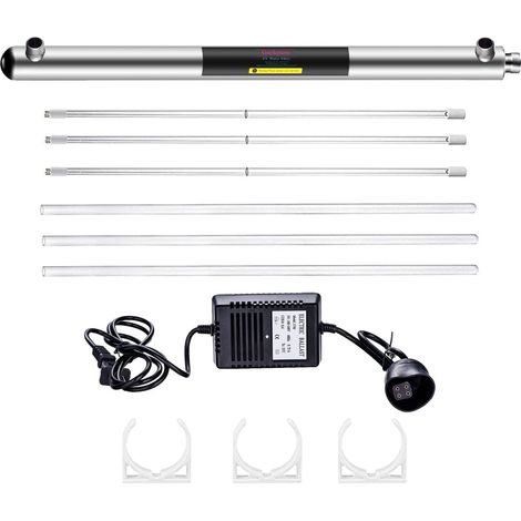 Filtre à eau U-V pour toute la maison avec 2 filtres UV supplémentaires + 2 manchons en quartz - (12 GPM) (1/5)