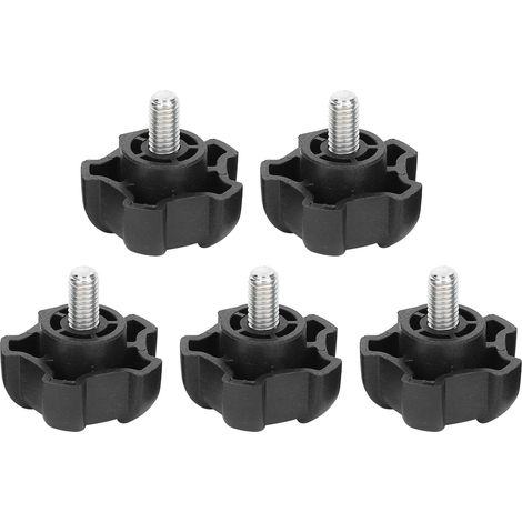 5 Pièces Poignée de Serrage Plastique Étoile 5 Branches Vis à Molette Réglable M6 10mm (1/5)