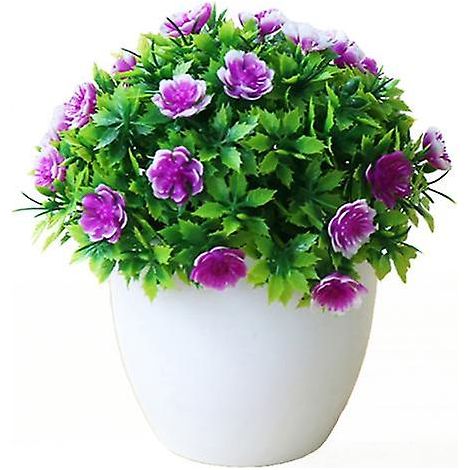 Fleur artificielle portable réaliste en pot de plastique robuste pour banquet6 (1/5)