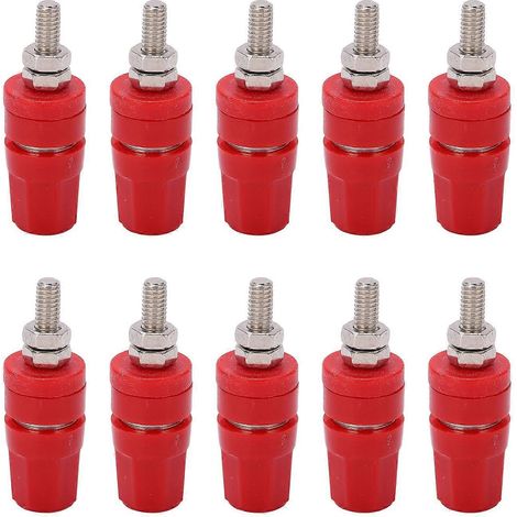 24.320 Bornier 4,0 mm avec fiche banane 24 A pour amplificateurs de haut-parleurs, rouge (1/4)