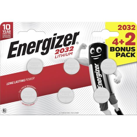 Energizer Knopfzelle CR2032 3 V 6 St. 240 mAh Lithium CR2032 4+2 (1/3)