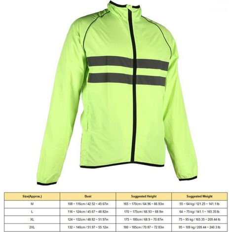 Garosa veste de sécurité réfléchissante Veste réfléchissante, manteau de sport combinaison 2XL (150x100cm/59,1x39,4 pouces) (1/5)