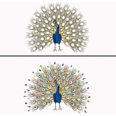 Leinwandbild „Hochzeitssignaturen und Emotionen“ – 6-farbig imprägnierte Leinwand (40 x 30 cm) (1/2)