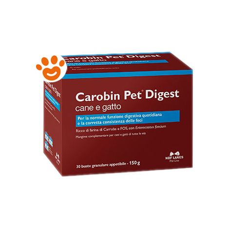 NBF Lanes Dog e Cat Carobin Pet Digest Granulare - NBF Lanes Dog e Cat Carobin Pet Digest Granulare - Confezione da 30x5 Gr