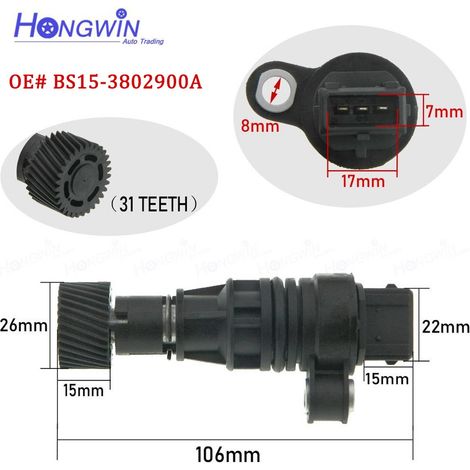 Capteur de vitesse BS15-41-3802900 pour Hyundai Chevrolet (BS15-3802900 3PC) (1/4)
