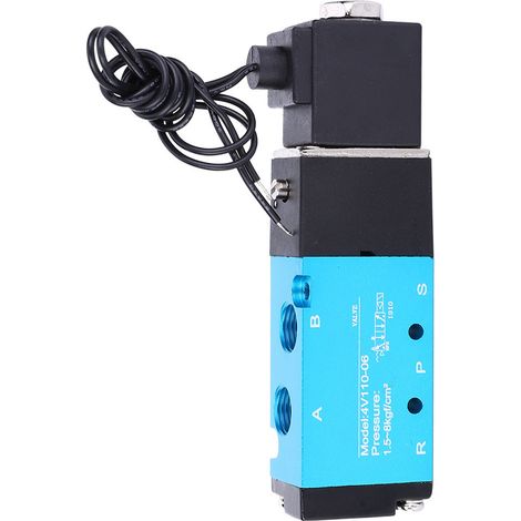 Électrovanne 2 positions 5 voies en alliage d'aluminium haute sensibilité avec bobine en cuivre 4V110-06 PT1/8 DC24V (1/5)