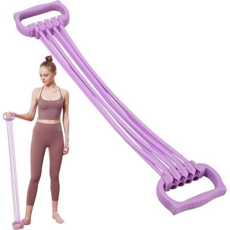 Exercise Bands, Professional Yoga Resistance Straps Set, Non Slip Stretching Design, Lightweight Workout Equipment for Home Gym (1/4)
