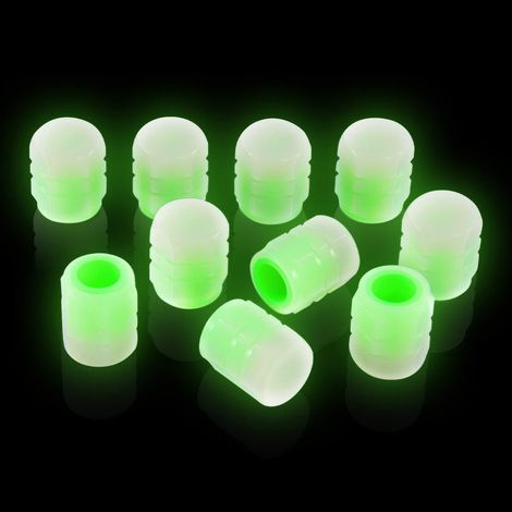 Couvercle de valve de pneu, lot de 16 protège-tiges fluorescents universels pour voitures, camions, 4x4, motos et vélos (vert, 16 pièces) (1/5)