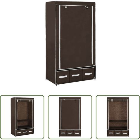Kleiderschrank Braun -  Kleiderschrank Braun 87 x 49 x 159 cm Stoff (1/5)
