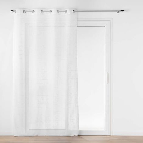 Rideau Voilage à Œillets "Odessa" 140x240cm Blanc (1/5)