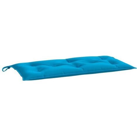 Coussin de banc de jardin bleu clair, mesurant 110 x 50 x 7 cm, en tissu Oxford. (1/5)