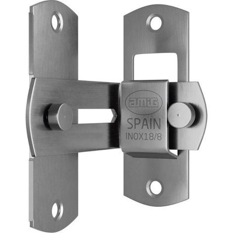 AMIG aldabilla 10l-40 acero inox 18/8 s , Aldabilla Mod 10L 40 mm Amig Aldabilla para la fijación de puertas correderas al marco de la puerta Fabricada en acero inoxidable (1/3)