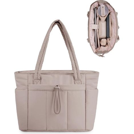 Sac cabas matelassé pour femme, à main de voyage léger bandoulière décontracté (1/5)
